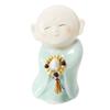 Mini Jizo Urn, Buddhist Altar Accessories, Blue Mino Ware Memorial Case (Medium), Includes Case Charm Bag, Ideal for Keeping Ashes, and Buddhist