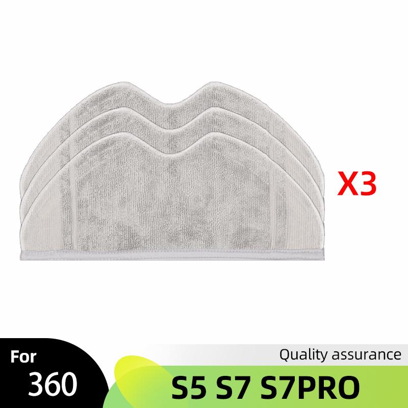 Spare Main Side Brush Mop Cloth Wipe Hepa Water Filter for Qihoo 360 S5 / S7 Pro Robot Vacuum Cleaner Cleaning Accessories