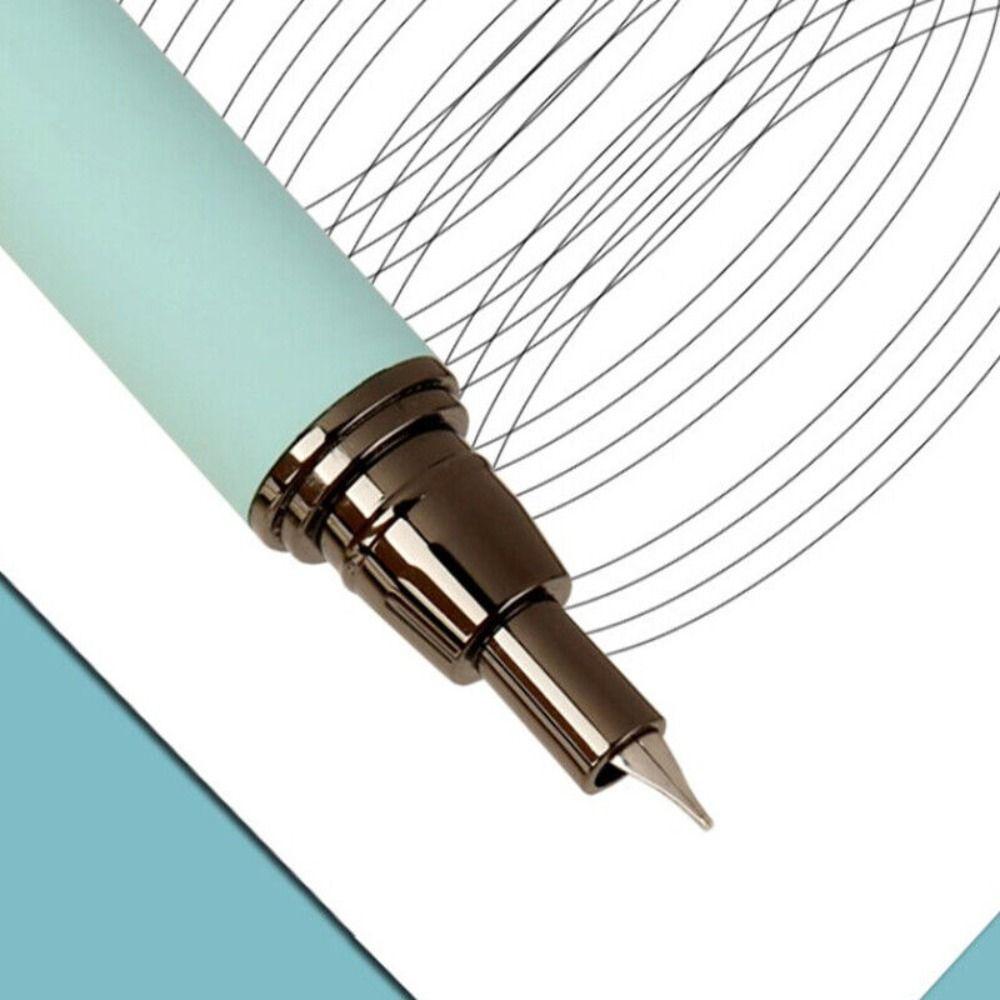 School Office Supplies Press Type Converter Filler Metal 0.38mm EF Nib Ink Pen Fountain Pen