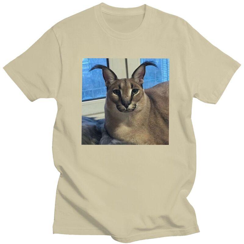 Custom Mens Big Floppa Funny Meme T Shirts ShortSleeve Cotton Tshirt Tshirt Leisure Caracal Cat Tees Clothes
