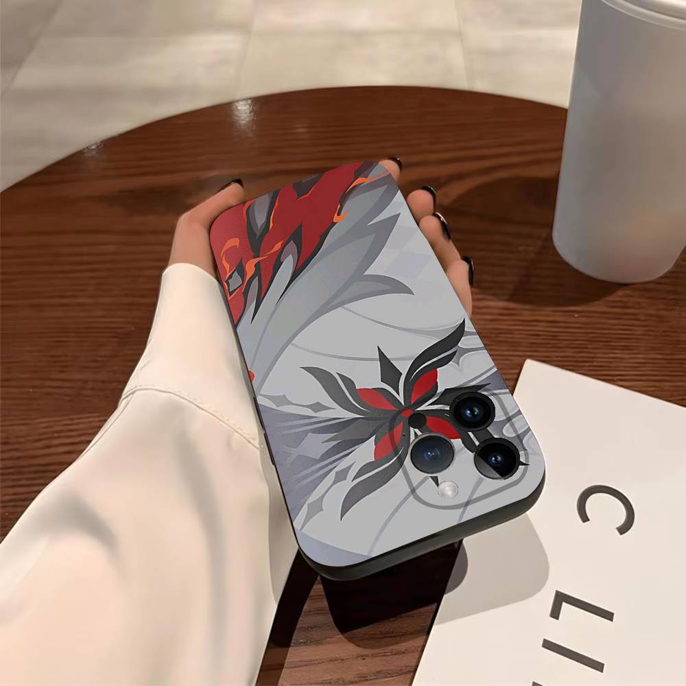 G-Genshin Impact A-Арлекино Чехол для телефона для iPhone 17,16,15,14,13,12,11,Pro,X,Xs,MAX,Plus Мягкий ТПУ, приятный для кожи Чехол