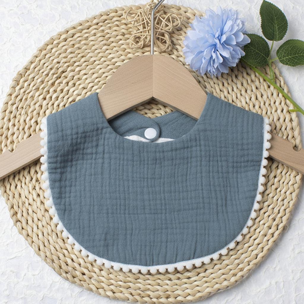 Милые Детские Слюнявчики с Оборками, Детские Антигрязевые Слюнявчики для Кормления, Впитывающие Пеленки для Младенцев, Модные Аксессуары для Кормления Новорожденных из Чистого Хлопка