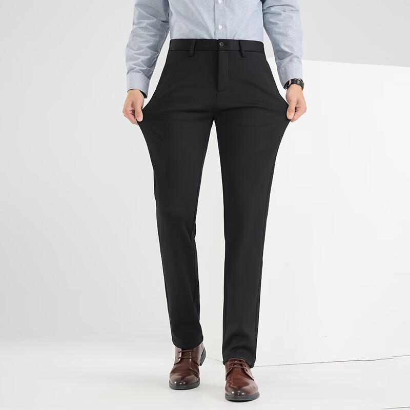 FENGXUN Men's Fleece-Lined Straight-Leg Casual Pants FX27596