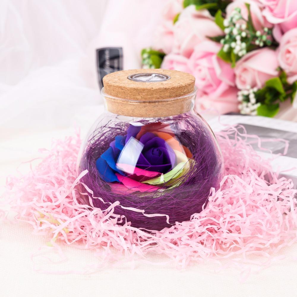 Светодиодный романтический цветок розы, дистанционный светильник, диммер для бутылки, ночник, бутылка с цветком, креативный подарок для девочки, украшение дома