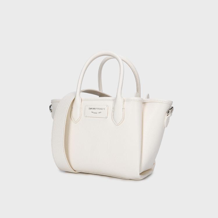 Emporio Armani Модная универсальная сумка-тоут для поездок на работу Женская сумка-тоут из ПУ-кожи Off-White EW002328-AF17799-M0211