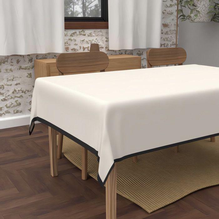 Rectangular Stain-resistant Tablecloth In Washed Microfibre 160x270 Cm BOHEME Linen, by Soleil d'Ocre