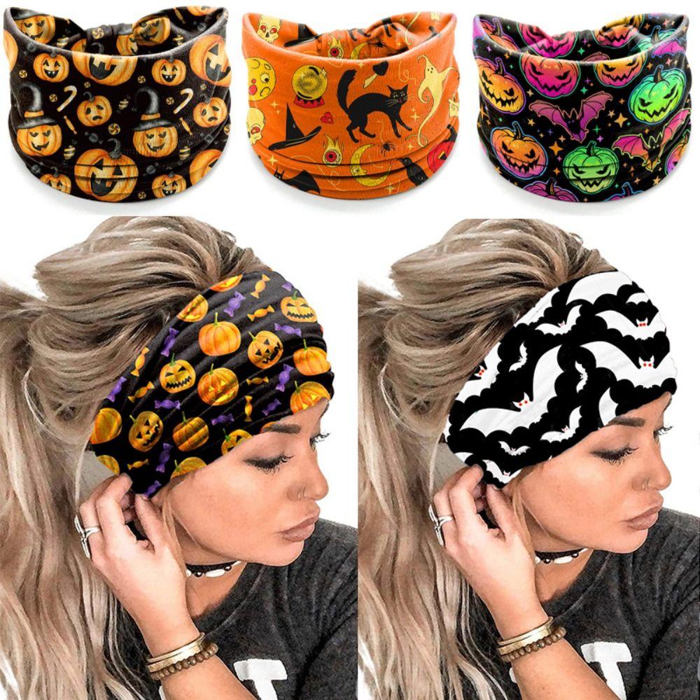 Эластичные широкие повязки на голову, винтажный головной платок с узлом, новый шарф для волос для девочек