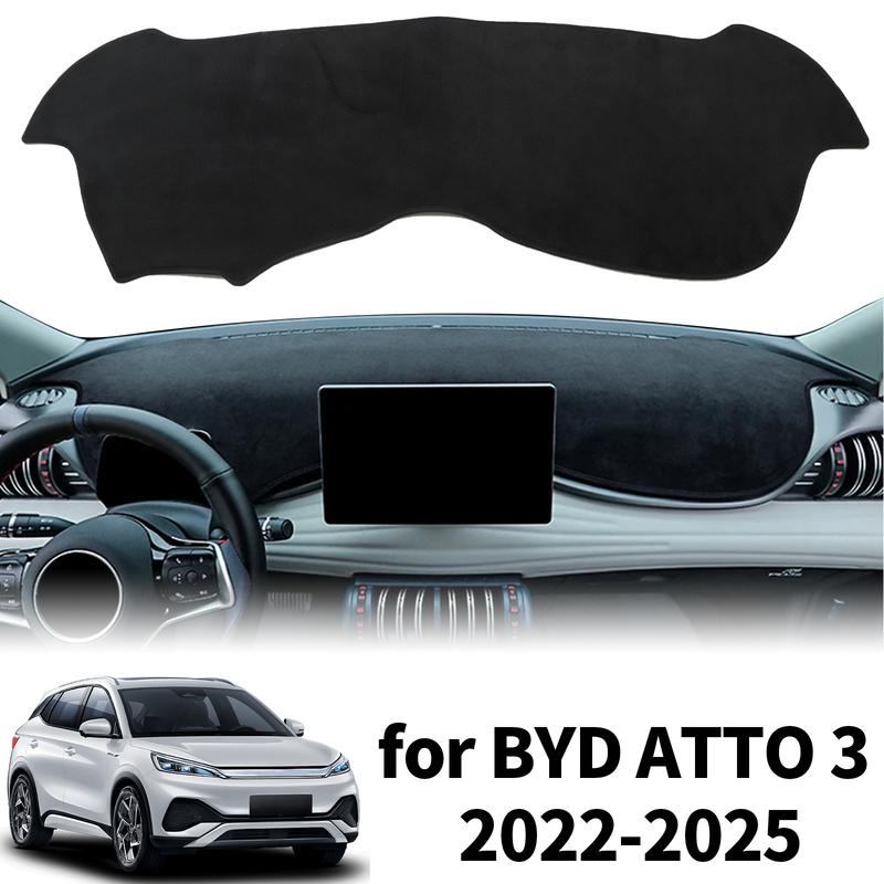 Подходит для BYD Atto 3 2025- Коврик на приборную панель автомобиля Накладка на панель Защитный ковер Кожаные аксессуары DashMat Солнцезащитный козырек
