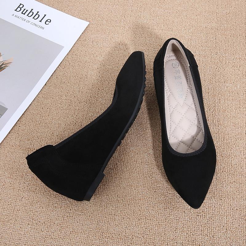 Shoes Spring and Autumn Flight Attendants Work Shoes Black Professional Work Comfortable Soft Soled Hotel Slope Follow Up Shoes