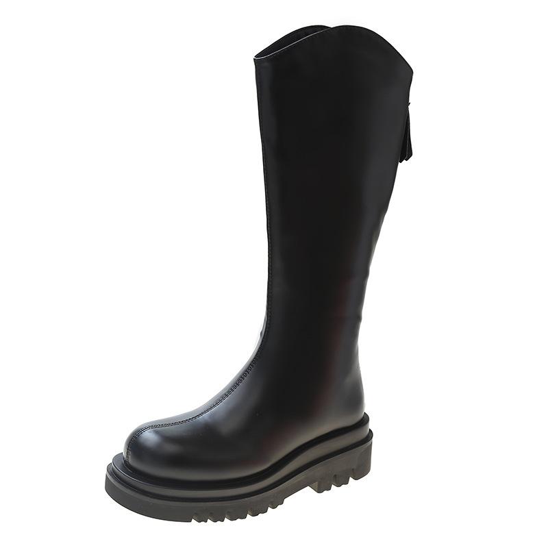 Boots Boots Women's autumn and winter new velvet thick-soled widened large tube circumference fat mmV mouth high tube knight boots