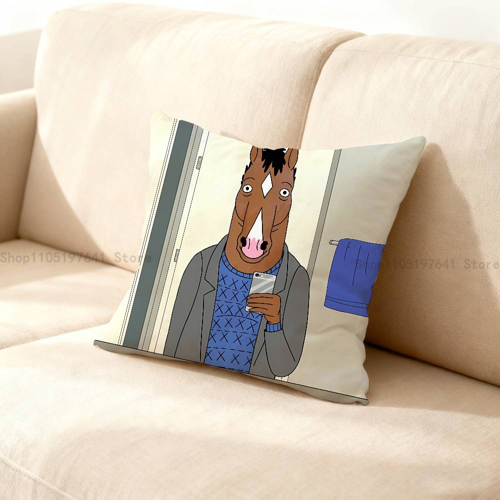 Мультяшная Наволочка B-BoJack H-Horseman милая мультяшная аниме-атрибутика Декоративная Наволочка для Подушки на Кровать Диван Мягкая Наволочка