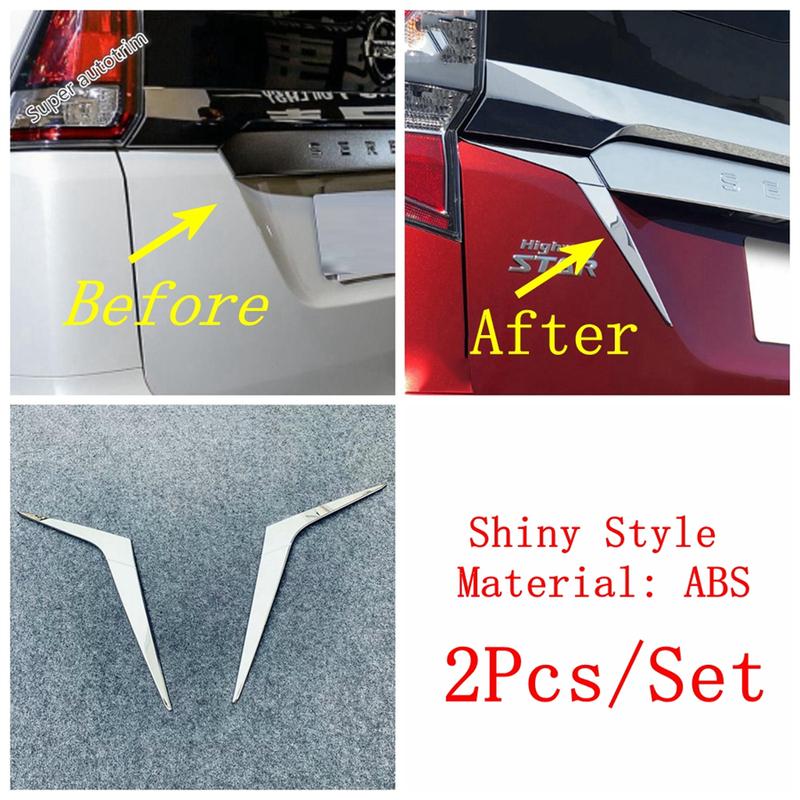 Car Rear Tail Lights Lamps Eyelid Eyebrow Strip Decor Molding Cover Trim ABS Chrome Accessories For Nissan Serena 2016 -