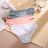 Хлопковые трусики в рубчик, женские трусы, простые однотонные трусики-бикини с низкой талией, спортивное нижнее белье для девочек, большие размеры M-XL