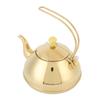 Gold 1.5L Stainless Steel Teapot Brewing Tea Kettle with Strainer for Restaurant and Home
