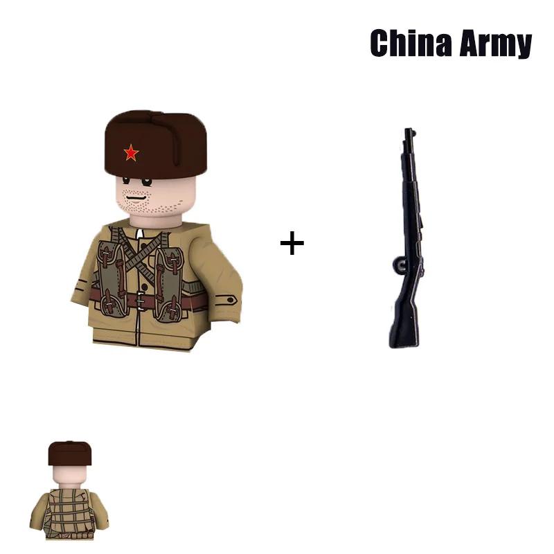 Детские игрушки Наборы WW2 Военные Армейские Конструкторы Советские Американские Китайские Солдаты Мини Фигурки Медаль Игрушки Для Детей Подарки на День Рождения