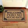 VIKAMA Vintage Spanish Welcome Coir Rug, Funny Text Anti slip Entryway Mat For Front Door Home Decoration