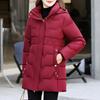 Женское пальто с капюшоном Зимнее хлопковое пальто для дам Утепленная теплая куртка
