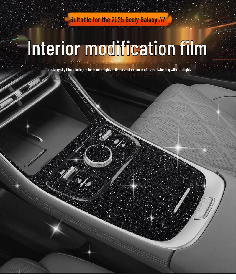 Geely Galaxy A7 Center Console Starry Sky Protective Film - Car Interior Decoration Stickers.