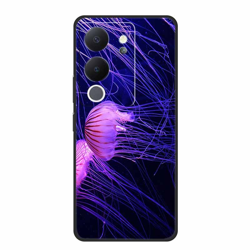 6.67" Чехол для Vivo V30 Lite Черный Силикон Мягкие Чехлы для Телефона Для Vivo V30 Lite Задняя Крышка Чехол V 30 Lite Funda Coque Оболочка Capas