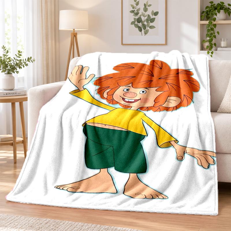 Pumuckl Flannel Throw Blanket Soft Warm Cozy For Sofa Bed Indoor Home Bedroom Use