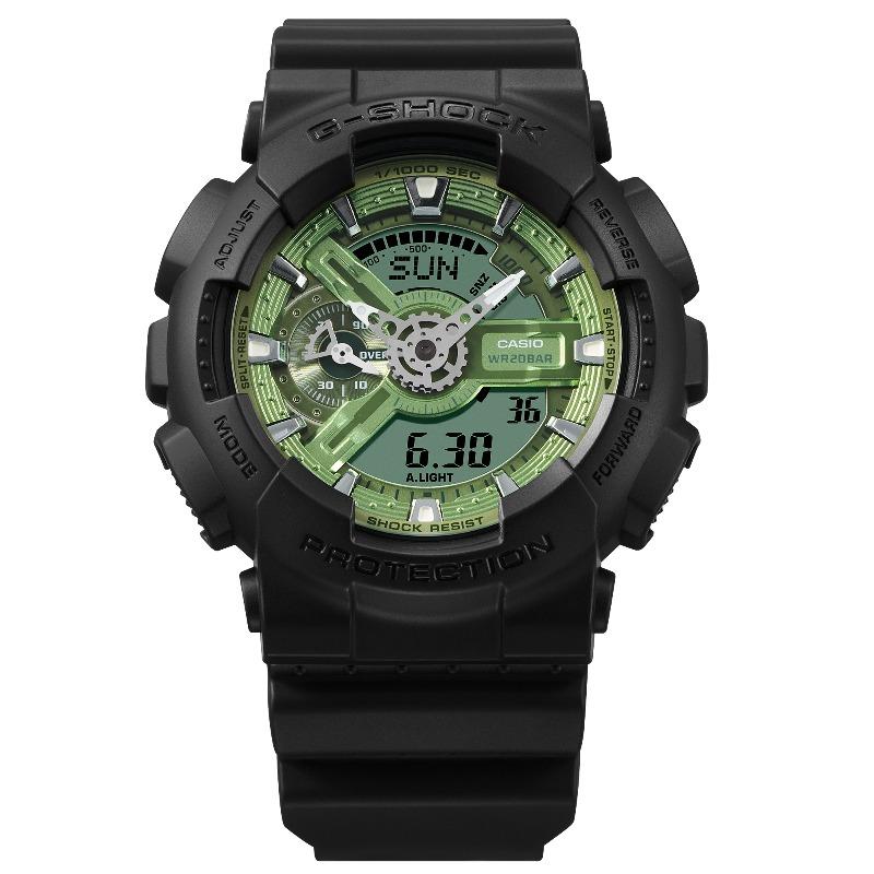 Casio Мужские часы G-SHOCK из смолы, водонепроницаемые 200 м, цифровые, ударопрочные, кварцевые GA-110CD-1A3
