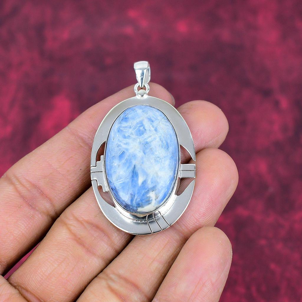 Подвеска из стерлингового серебра 925 пробы с кианитом, ювелирные изделия с подвеской из драгоценных камней ручной работы, подарки для жены, абсолютно новый кулон