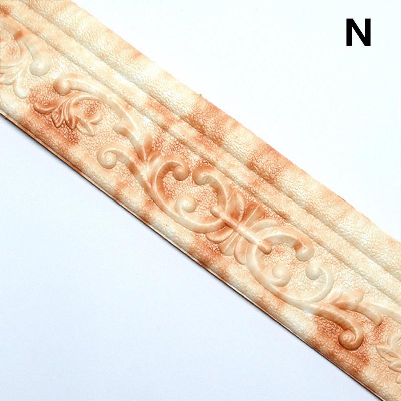 3D Home Decoration Anti-collision Baseboard Waterproof Self-adhesive Waist Line Strip Wall Sticker