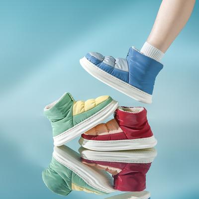 Хлопковая обувь зимняя домашняя повседневная удобная пара платформа для дома термальные ботинки нескользящие водонепроницаемые зимние ботинки