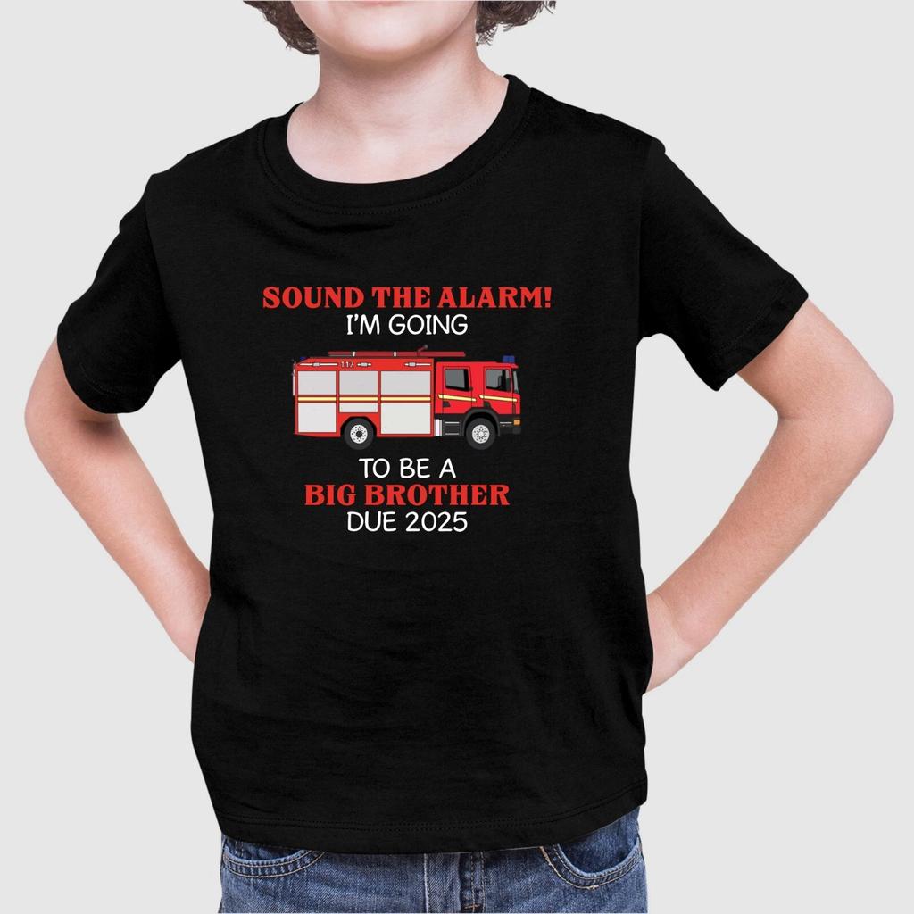 Sound The Alarm Im Going To Be A Personalised Big Brother T Shirt Kids Tee Tops