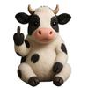 Soft Emotional Support Plush Toy Realistic Cow/Raccoon Cute Plush Toy Doll Companion Healing Panda Finger Plush Animal Toy