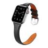 Slim Thin Genuine Leather Strap for apple Watch Series Small Waist Pin Buckle Universal Watch Strap