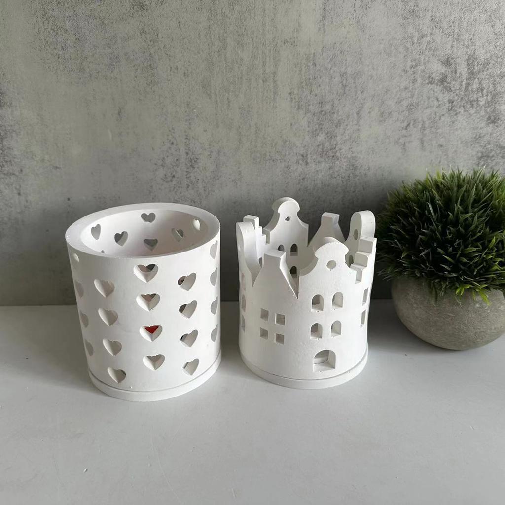 Кольцевые полые силиконовые формы для дома, полые формы для подсвечников в форме сердца, украшения для комнат под свечи, художественные промыслы