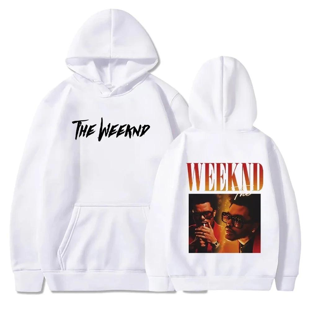 Флисовые толстовки Weeknd Повседневные свободные худи Оверсайз худи The Weeknd Уличная одежда Лонгслив Унисекс С принтом