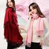 Women Cashmere Scarf Solid Thick Warm Casual Winter Scarves For Ladies Hijabs Pashmina Shawls Wraps Tassel Female Echarpe 2022