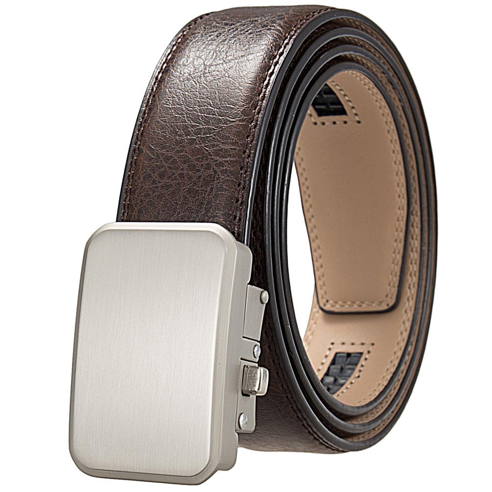 Мужской ремень с автоматической пряжкой, ремень из коровьей кожи Ly36-561686-1