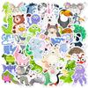 100 Children's Cute Little Animals Graffiti Stickers Easy To Tear with Small Handle Cartoon DIY Baby Stickers