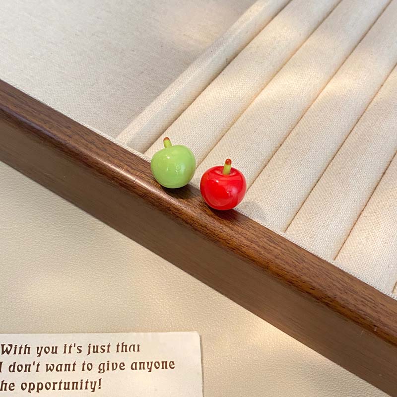 Новые мультяшные серьги Apple простые креативные милые серьги Apple для девочек ювелирные изделия подарки