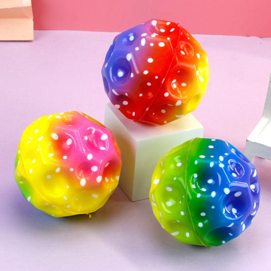 Moon Space Bouncy Balls for Kids Unique Sound Effects Jumping Ball LED Light-Up
