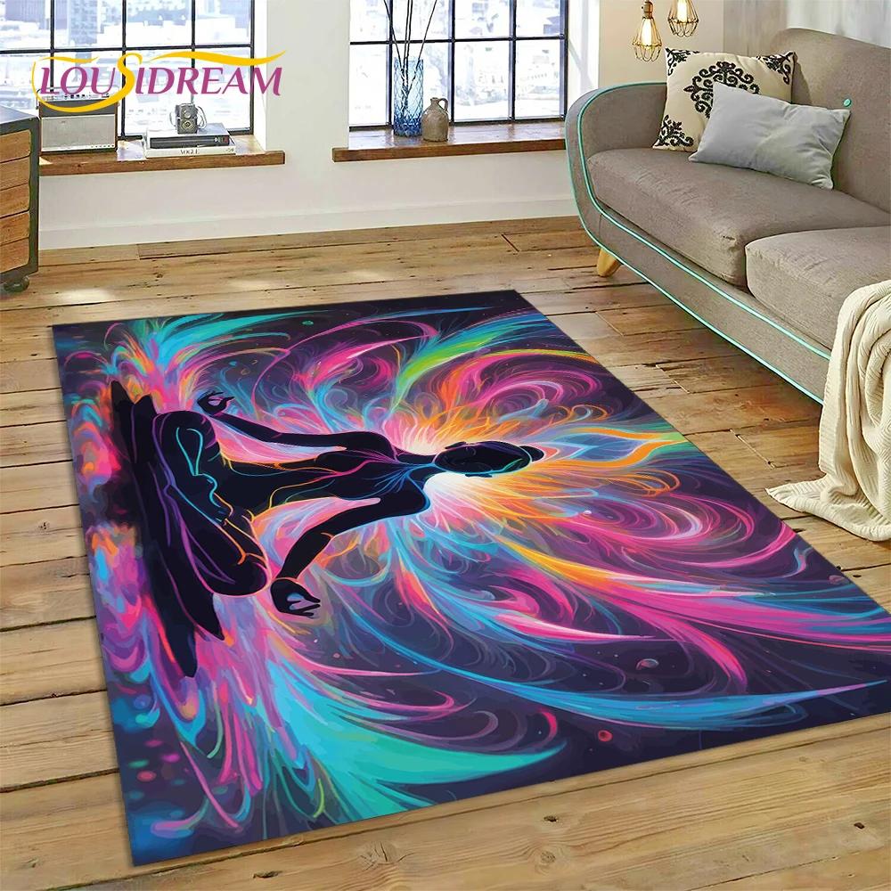 3D ковер для йоги, медитации, Радуги, 7 чакр, ковер для спальни, гостиной, домашний диван, украшение, детская игра, большой декор, напольный коврик