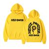 Mens Oversized Hooded Sweatshirt With Print Design Warm Fleece Lined Casual Long Sleeve Top Winter