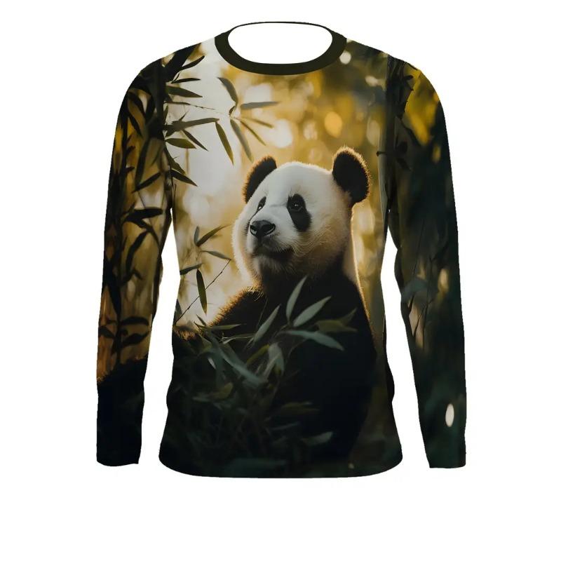 Новые мужские футболки с 3D-графикой тигра, мужские подарки, модные топы Harajuku с круглым вырезом, повседневные спортивные футболки с длинным рукавом и принтом волка