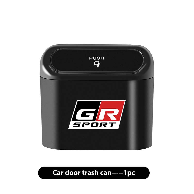 Hanging Car Trash Can Garbage Dust Case Storage with Lid Bin For Toyota GR Yaris Corolla Prius Aqua Vios Mirai Hilux Auris CHR FF7