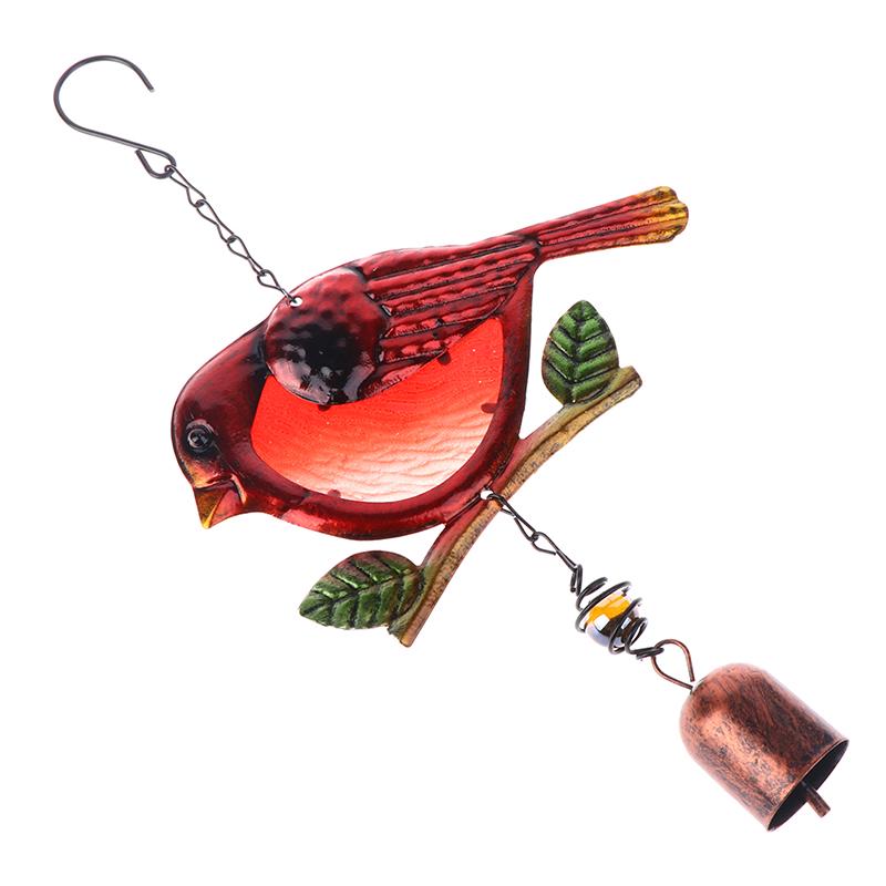 Портативные металлические стеклянные декоративные колокольчики с милыми птичками, подвесные колокольчики