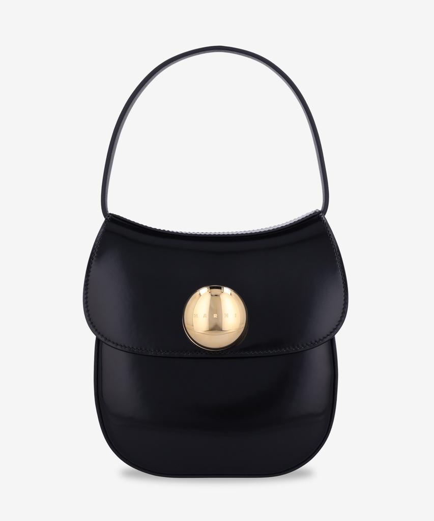 Marni Beaded Saddle Shoulder Bag - Black / Sbmp0218U0P794300N99
