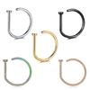 D-образные кольца для носа Пирсинг ноздрей перегородки Ушной хрящ Пирсинг Украшения Унисекс