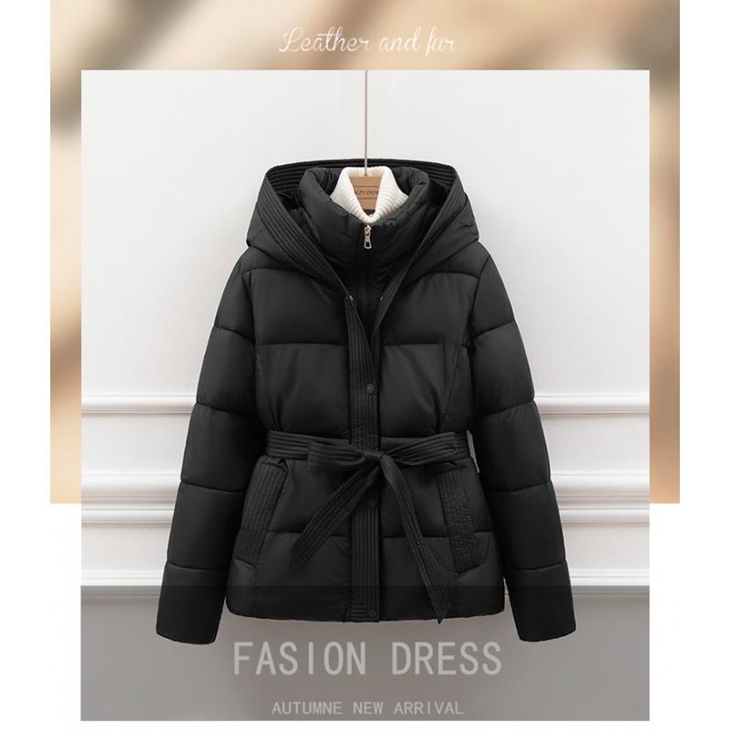 Womens Short Padded Hooded Coat Thick Warm Cotton Jacket Slim Fit Casual Winter Outerwear