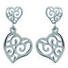[M8811] - Серебряные стальные серьги «Кармен» (любовь) - 22x11 мм