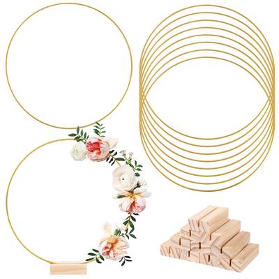 10 шт. Металлические цветочные кольца-кольца DIY макраме подвесные поделки свадебные украшения для стола рождественские цветочные венки гирлянды