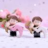 Couple Bride Groom Model Miniature Landscape Wedding Figurine Decor Ornament