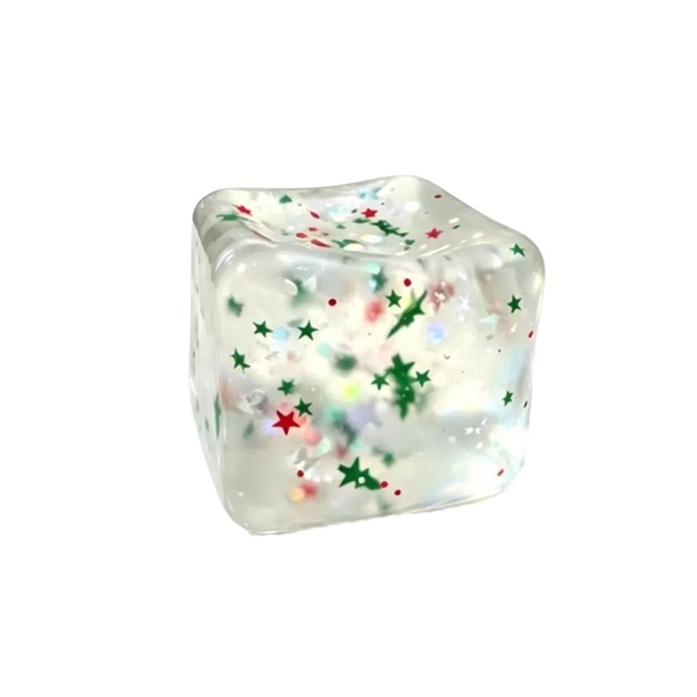 with Sequins Christmas Maltose Stress Relief Ice Cubes Ice Blocks Fidget Squeeze Toy Adults